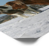 Gruppe der Schneepferde Poster (Ecke)