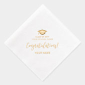 Gruppe der Schulabschlüsse Glückwünsche Servietten Mit Folie (Rechts)