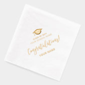 Gruppe der Schulabschlüsse Glückwünsche Servietten Mit Folie (Links)