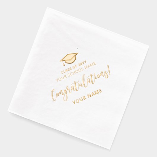 Gruppe der Schulabschlüsse Glückwünsche Servietten Mit Folie (Links)