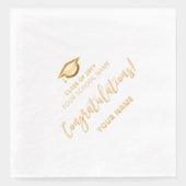 Gruppe der Schulabschlüsse Glückwünsche Servietten Mit Folie (Vorderseite)