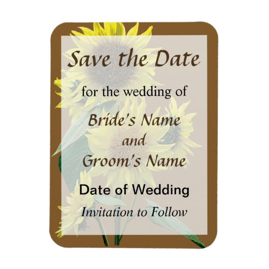 Gruppe der Sonnenblumen Save the Date Magnet (Vertikal)
