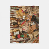 Gruppe der Teddy-Bären Fleecedecke (Vorderseite)