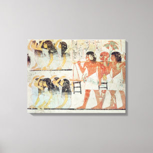 Gruppe der Trauernden im Beerdigungsprozess Leinwanddruck