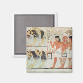 Gruppe der Trauernden im Beerdigungsprozess Magnet (Vorderseite/Rückseite)