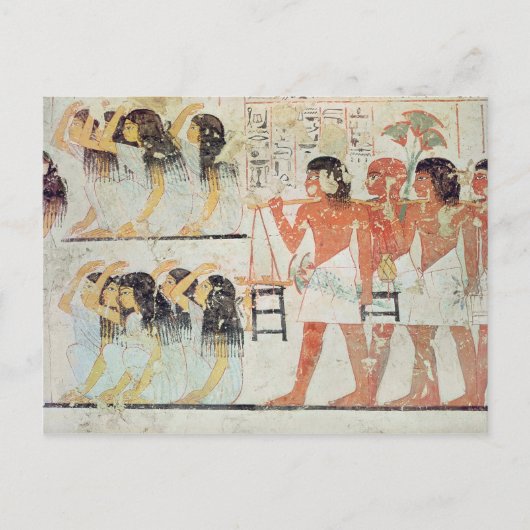 Gruppe der Trauernden im Beerdigungsprozess Postkarte (Vorderseite)