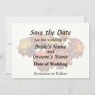 Gruppe der verschiedenen Arten von Marigolds Save The Date