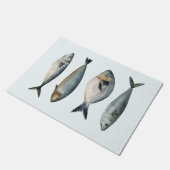 Gruppe der vier Fische Fußmatte (Schrägansicht)