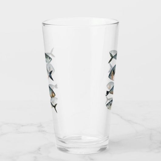 Gruppe der vier Fische Glas (Rechts)