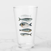 Gruppe der vier Fische Glas (Vorderseite)