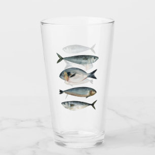 Gruppe der vier Fische Glas
