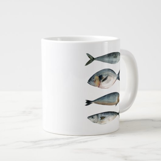 Gruppe der vier Fische Jumbo-Tasse (Vorderseite Rechts)
