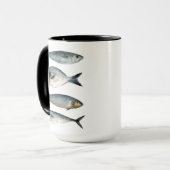 Gruppe der vier Fische Tasse (Vorderseite Links)