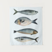 Gruppe der vier Fische Wandteppich (Vorderseite)