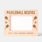 Gruppe der weiblichen Freunde Pickleball Besties Geätzte Rahmen (Vorderseite)