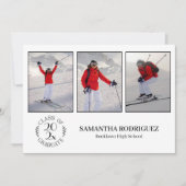 Gruppe der weißen Absolventen des 3. Fotos Einladung (Vorderseite)