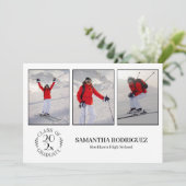 Gruppe der weißen Absolventen des 3. Fotos Einladung (Stehend Vorderseite)