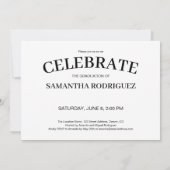 Gruppe der weißen Absolventen des 3. Fotos Einladung (Rückseite)