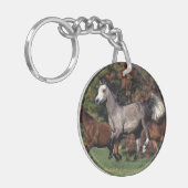 Gruppe des arabischen Pferdelaufens Schlüsselanhänger (Vorderseite links)