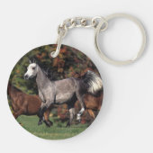 Gruppe des arabischen Pferdelaufens Schlüsselanhänger (Rückseite)