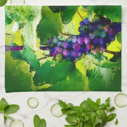 Gruppe des Trauben-Geschirrtuchs 2017gr Küchentuch (Gefaltet)