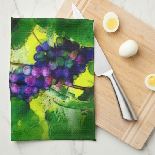 Gruppe des Trauben-Geschirrtuchs 2017gr Küchentuch (Viertel Falte)