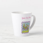 Gruppe, die Osterkaninchen in Graseiskörben durchf Milchtasse (Rechte Ecke)