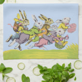 Gruppe, die Osterkaninchen in pastellfarbenen Klei Handtuch (Gefaltet)