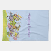 Gruppe, die Osterkaninchen in pastellfarbenen Klei Handtuch (Horizontal)