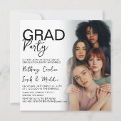 Gruppe "Doppelseitiges Foto" Einladung (Vorderseite)