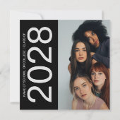 Gruppe "Doppelseitiges Foto" Einladung (Rückseite)