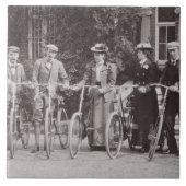 Gruppe Edwardian Radfahrer, frühe 1900s (b/w pH Fliese (Vorderseite)