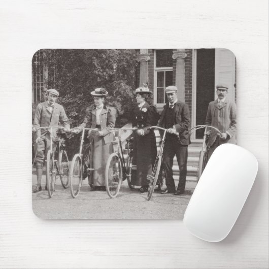 Gruppe Edwardian Radfahrer, frühe 1900s (b/w pH Mousepad (Mit Mouse)