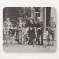 Gruppe Edwardian Radfahrer, frühe 1900s (b/w pH