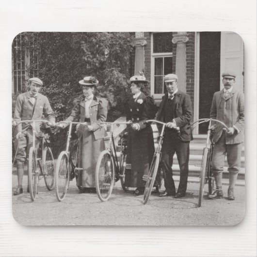 Gruppe Edwardian Radfahrer, frühe 1900s (b/w pH Mousepad (Vorne)