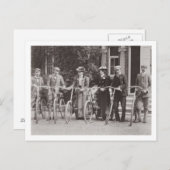 Gruppe Edwardian Radfahrer, frühe 1900s (b/w pH Postkarte (Vorne/Hinten)