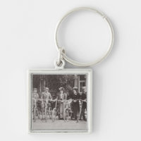 Gruppe Edwardian Radfahrer, frühe 1900s (b/w pH