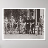 Gruppe Edwardischer Fahrradfahrer, Anfang der 1900 Poster (Vorne)