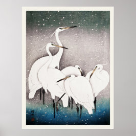 Gruppe Egrets Ohara Koson Japanischer Vogel Print Poster
