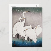 Gruppe Egrets Painting von Ohara Koson Postkarte (Vorne/Hinten)