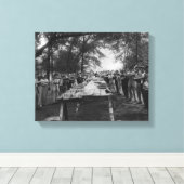 Gruppe Essen große Stücke Watermelon Leinwanddruck (Insitu (Holzboden))