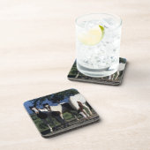 Gruppe Farben-Pferde Getränkeuntersetzer (Rechte Seite)