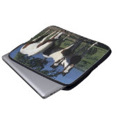 Gruppe Farben-Pferde Laptopschutzhülle (Vorne Knopf)