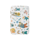 Gruppe farbiger Tiere Badematte (Vorderseite Vertikal)