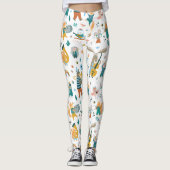 Gruppe farbiger Tiere Leggings (Vorderseite)