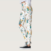 Gruppe farbiger Tiere Leggings (Links)