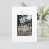 Gruppe Foto Brautparty Blank Dankeskarte (Stehend Vorderseite)