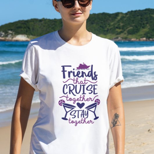 Gruppe Freunde Kreuzfahrt Urlaub T-Shirt