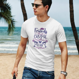 Gruppe Freunde Kreuzfahrt Urlaub T-Shirt