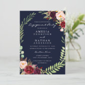 Gruppe für das Engagement der Burgunder Marine im Einladung (Stehend Vorderseite)